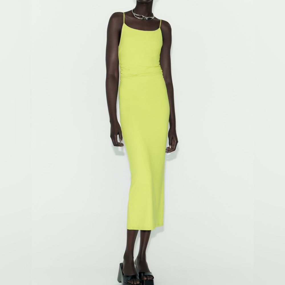 Zara spaghetti midi dress